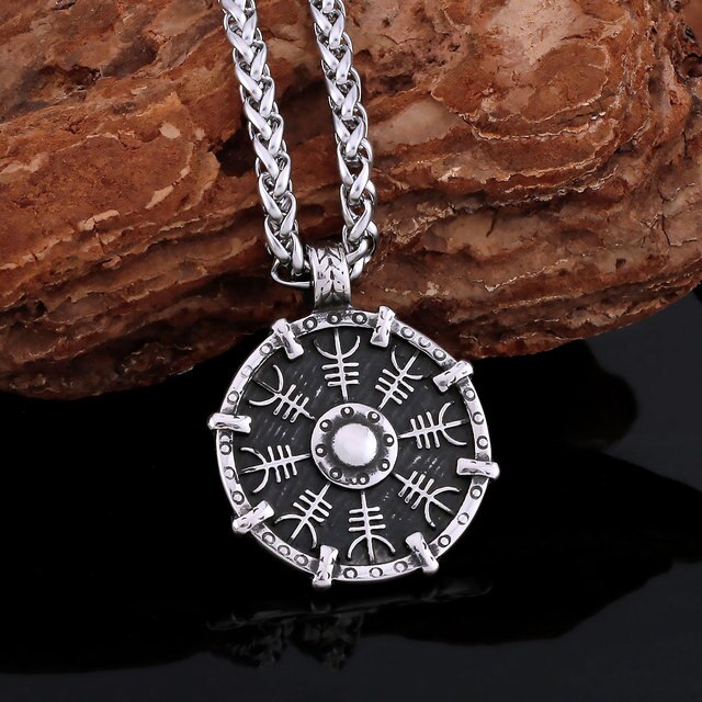 Viking Necklace - Aegishjalmur Shield