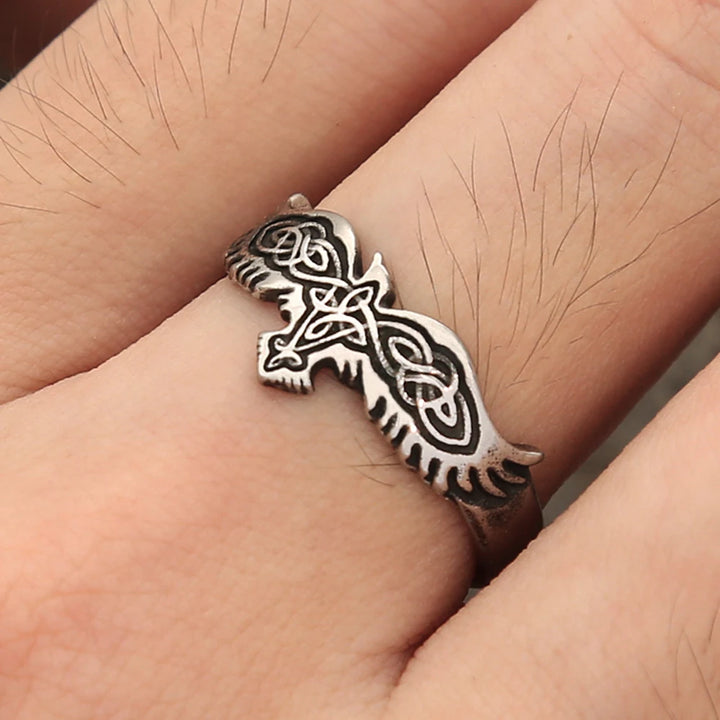 Viking Ring - Silver Odin's Raven