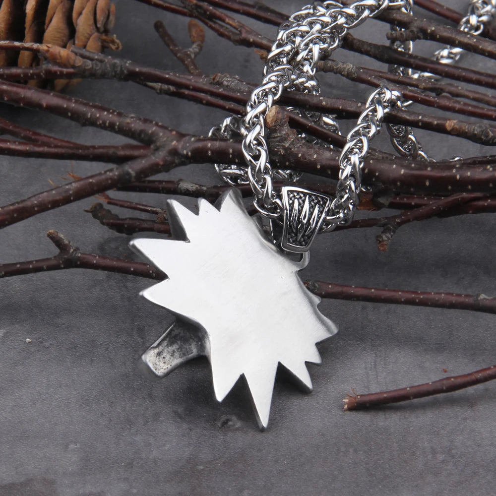 Viking Wild Hunt Wolf Pendant Necklace