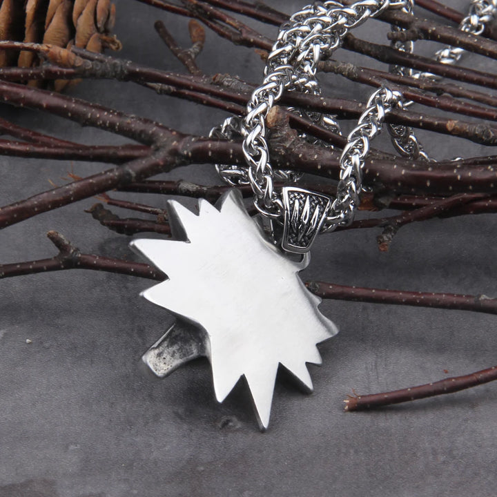 Viking Wild Hunt Wolf Pendant Necklace