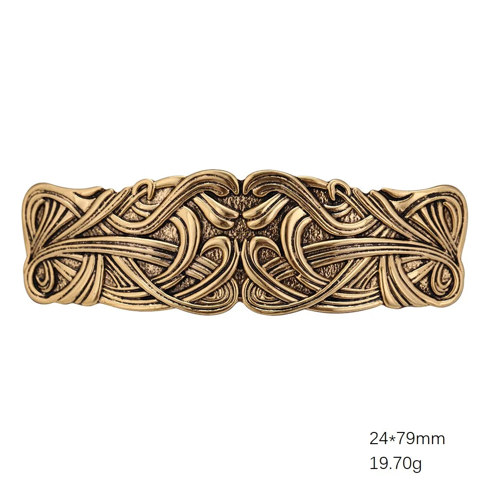 Viking Hair Clip - Shieldmaiden's Golden Adornment Clip