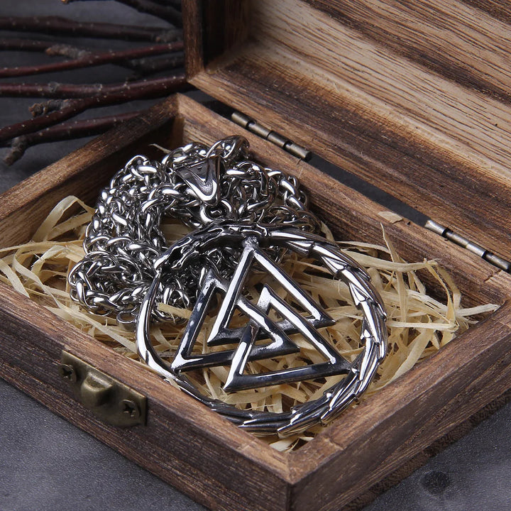 Norse Viking Valknut Stainless Steel Necklace