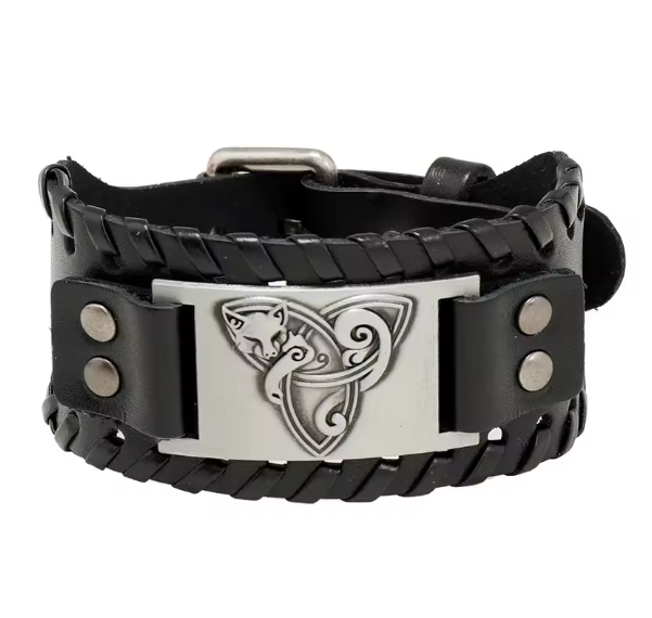 Freya Trinity Knot Leather Bracelet