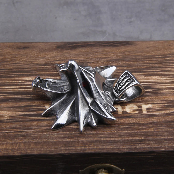 Viking Wild Hunt Wolf Pendant Necklace