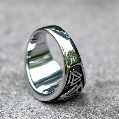 Viking Ring - Silver Aegishjalmur Knot
