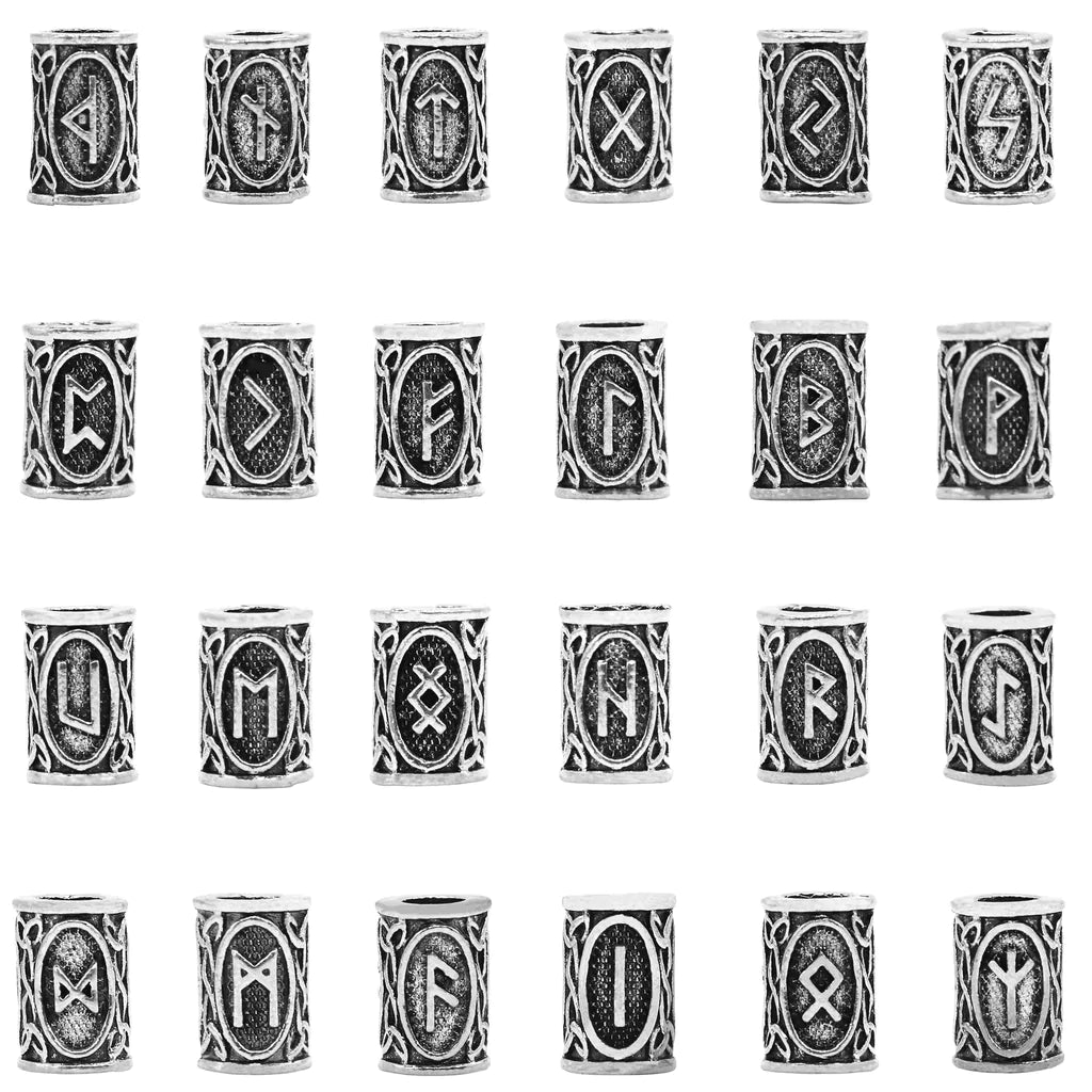 VIKING BEARD BEAD WITH NORSE RUNES