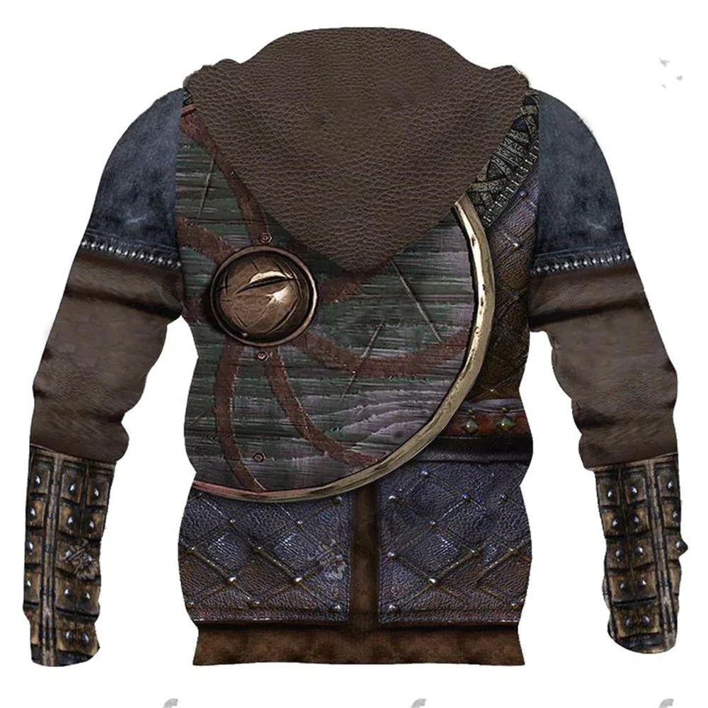 Medieval Viking Hoodie - Helm Of Awe