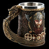 Viking Tankard Mug - Drakkar Dragon Ship Mug Featuring Norse God Odin