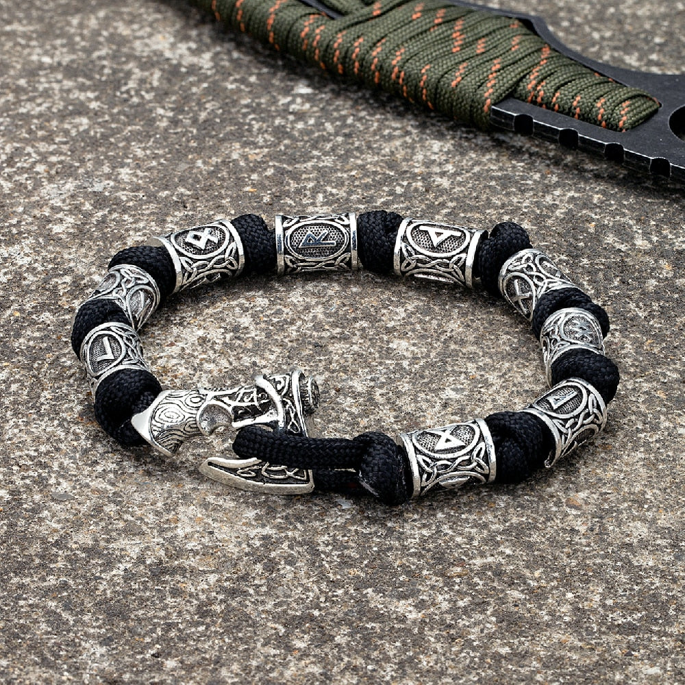Norse Viking Axe Paracord Wrap Bracelet