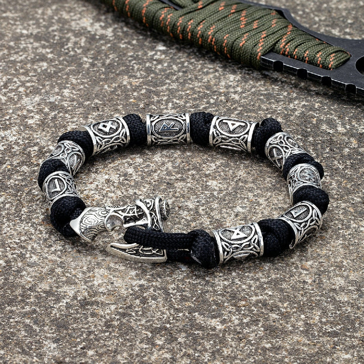 Norse Viking Axe Paracord Wrap Bracelet