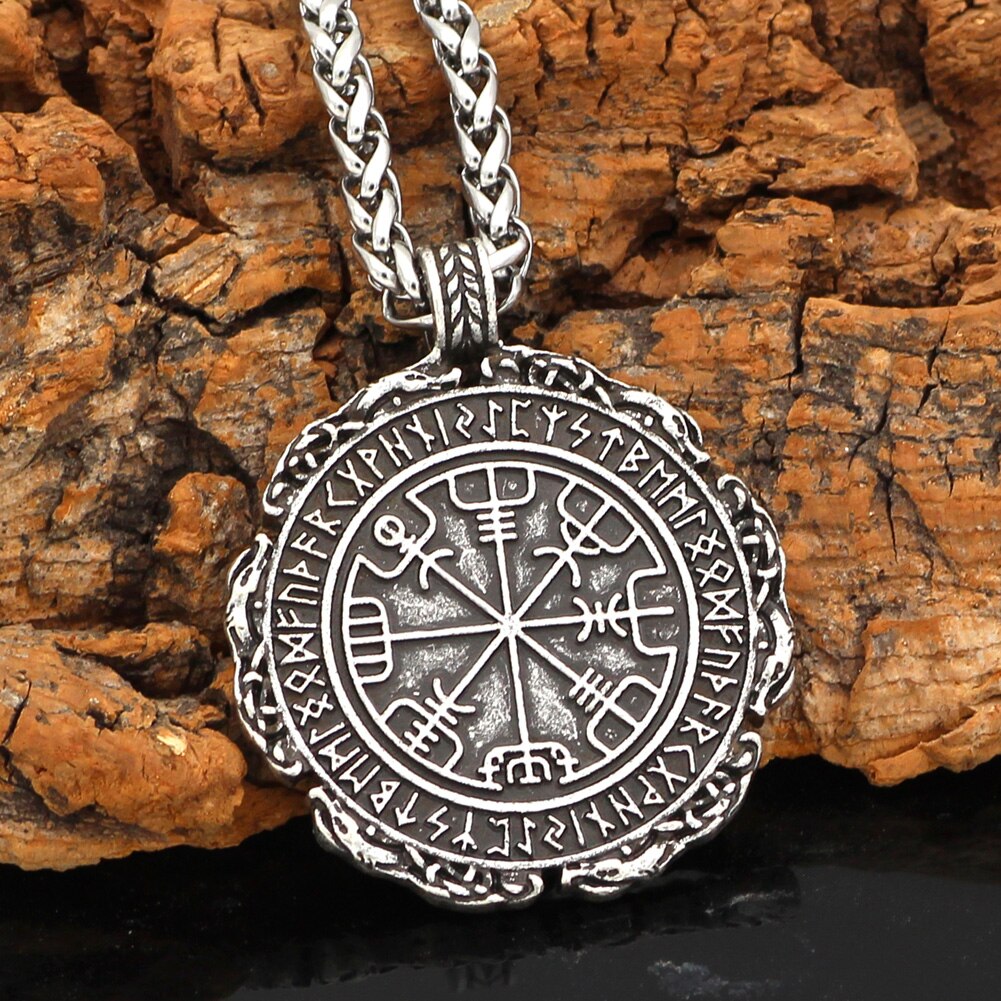 Viking Necklace Nordic Vegvisir – Valhalla Vikings