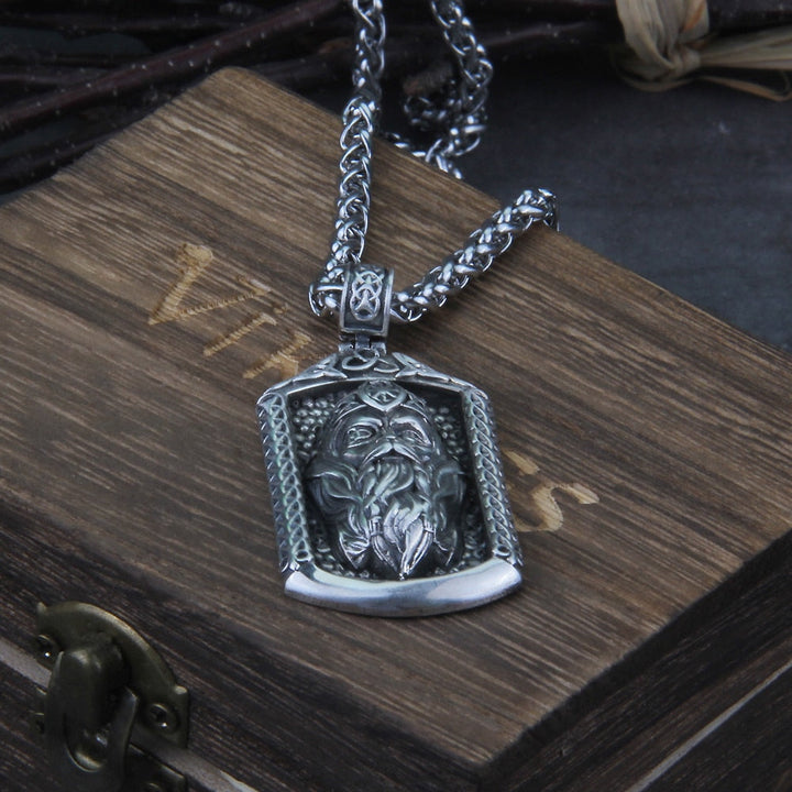 Sterling Silver Odin The All Father Pendant Necklace
