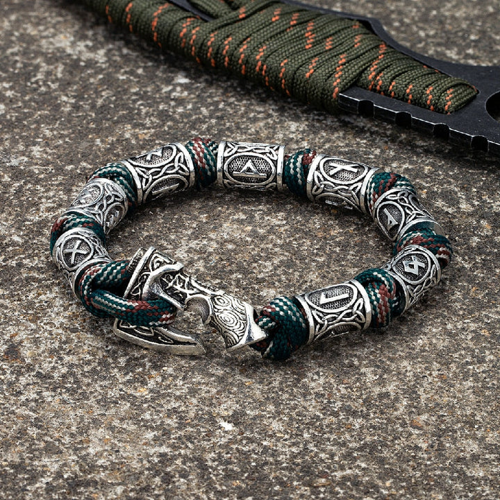 Norse Viking Axe Paracord Wrap Bracelet