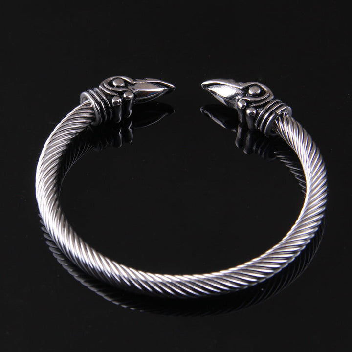 VIKING ARM RING ODIN'S RAVENS CUFF BRACELET