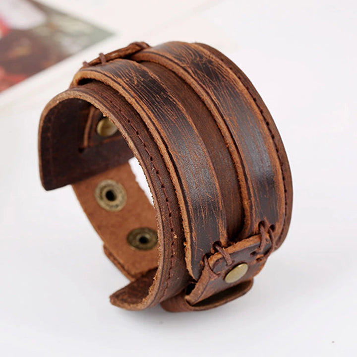 VIKING LARGE BRACELET BERSEKER - ULFHEDNAR (LEATHER)