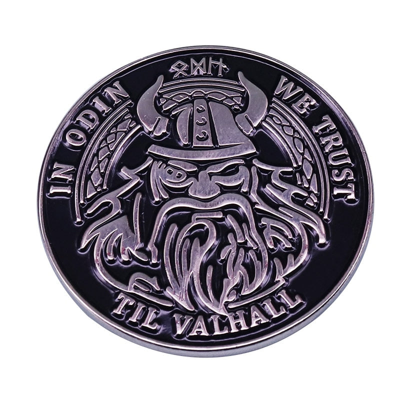 Toppa Ricamata Vikinga 'In Odin We Trust' Valknut | 10,2 X 2,5 Cm | Termoadesiva E Da Cucire | Ideale Per Giacche E Zaini - 2