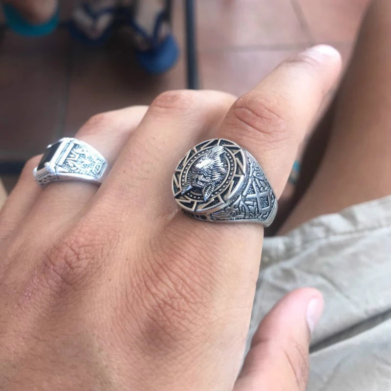Fenrir Wolf Viking Ring