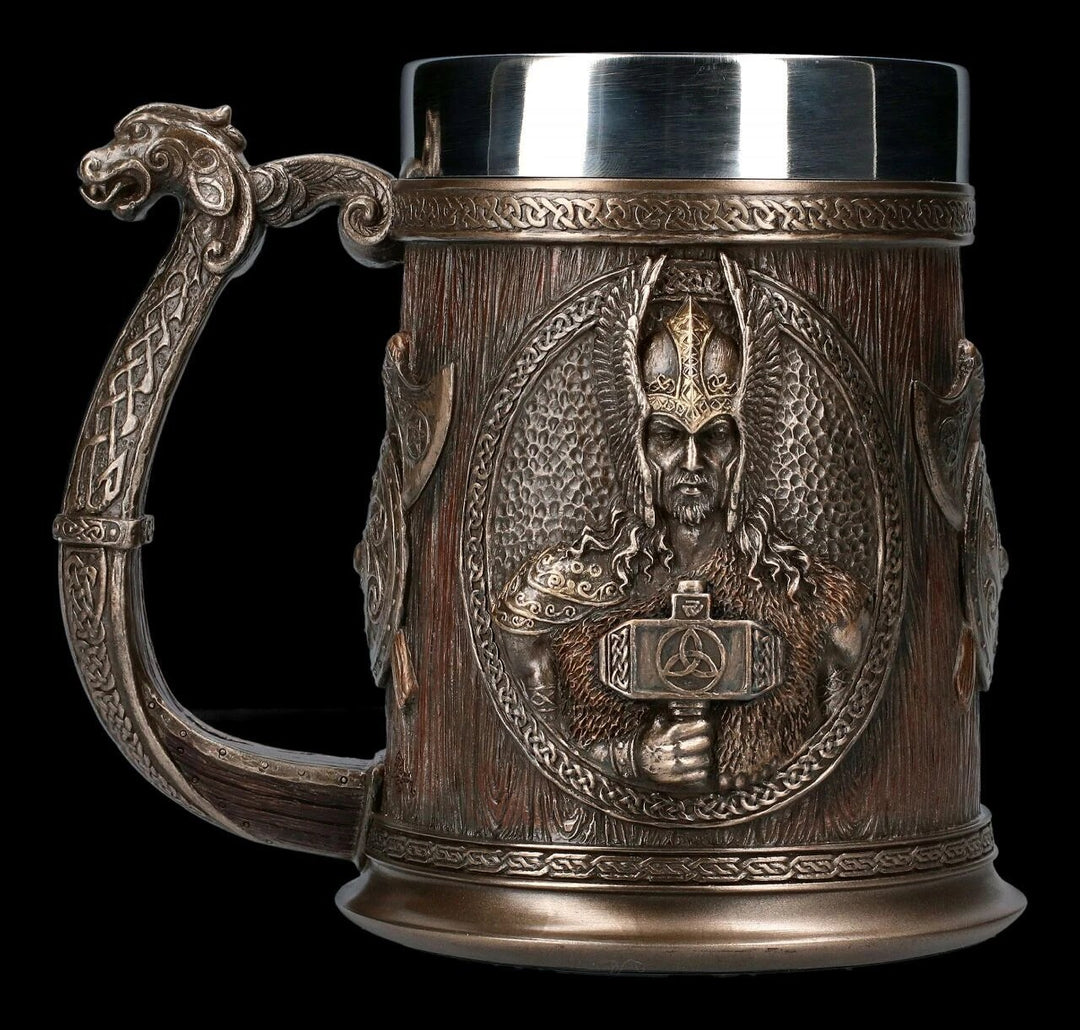 Norse Gods Thor And Odin Viking Beer Mug