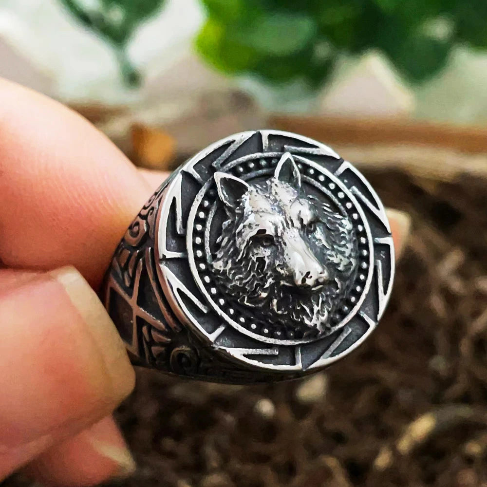 Fenrir Wolf Viking Ring