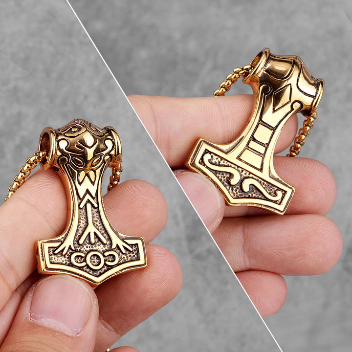 Thor Hammer Necklace - Death Rune