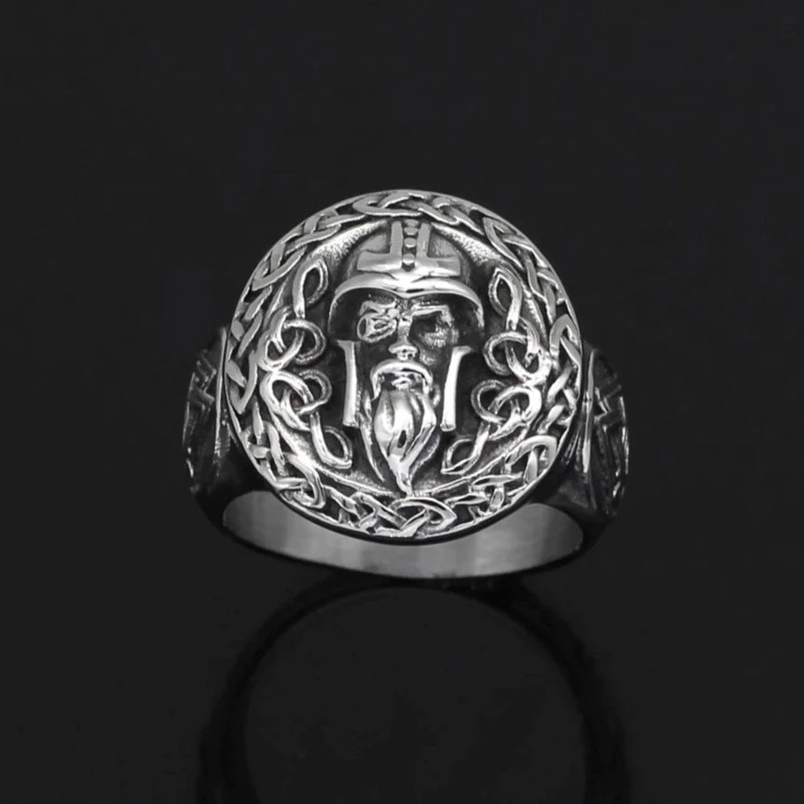 Viking Ring - Odin With Valknut Symbol