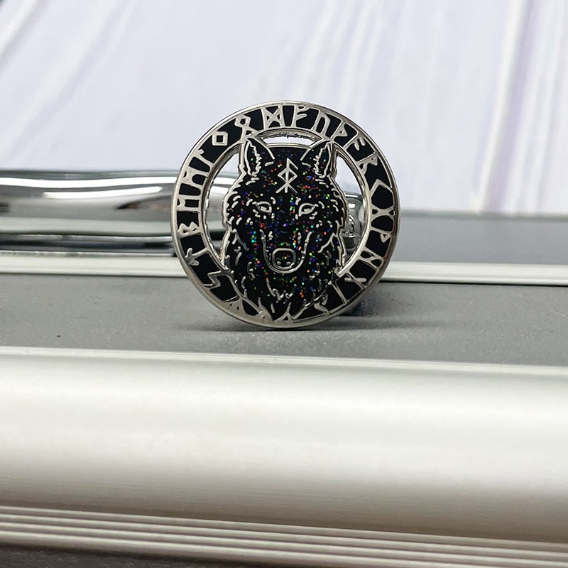Viking Brooch - Norse Wolf Enamel Pin