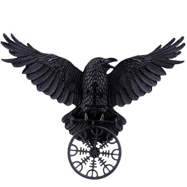 Viking Hair Clip - Helm of Awe Raven