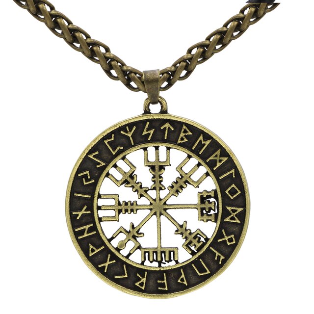 Viking Necklace - Vegvisir Runes