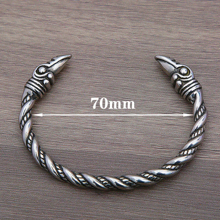 VIKING ARM RING ODIN'S RAVENS CUFF BRACELET
