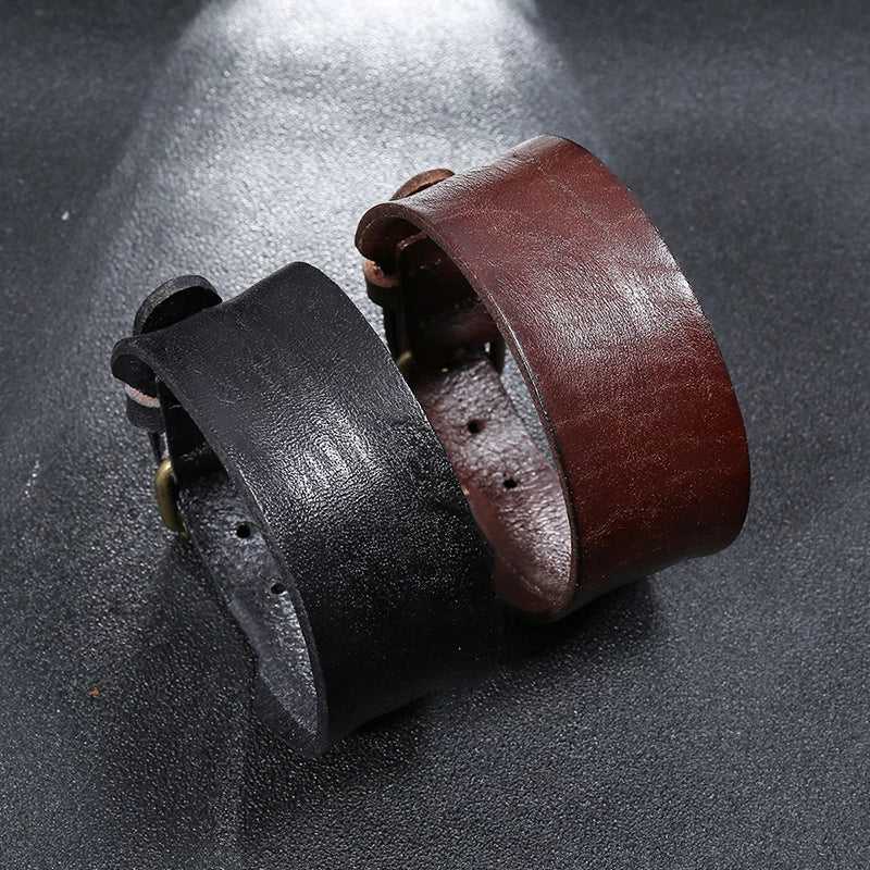 Viking Leather Cuff Bracelet
