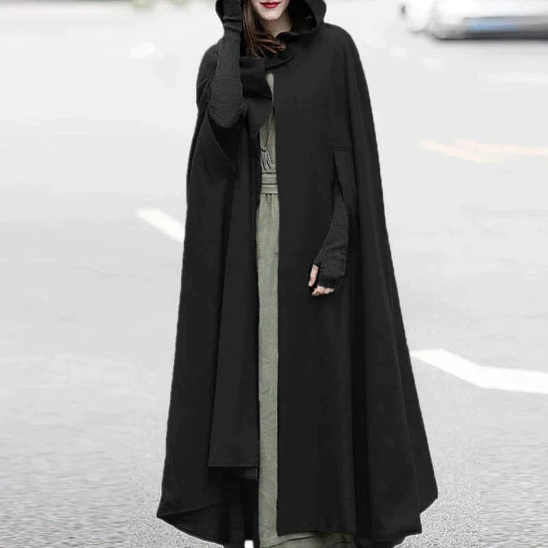 Long black cape coat shop