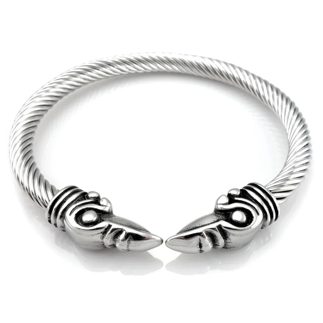 VIKING ARM RING ODIN'S RAVENS CUFF BRACELET