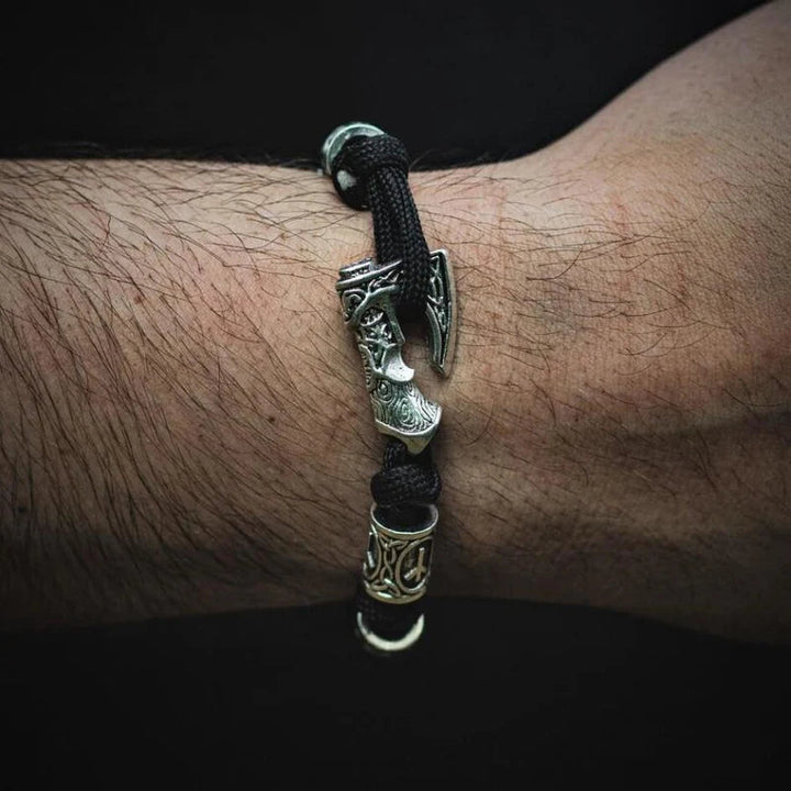Norse Viking Axe Paracord Wrap Bracelet