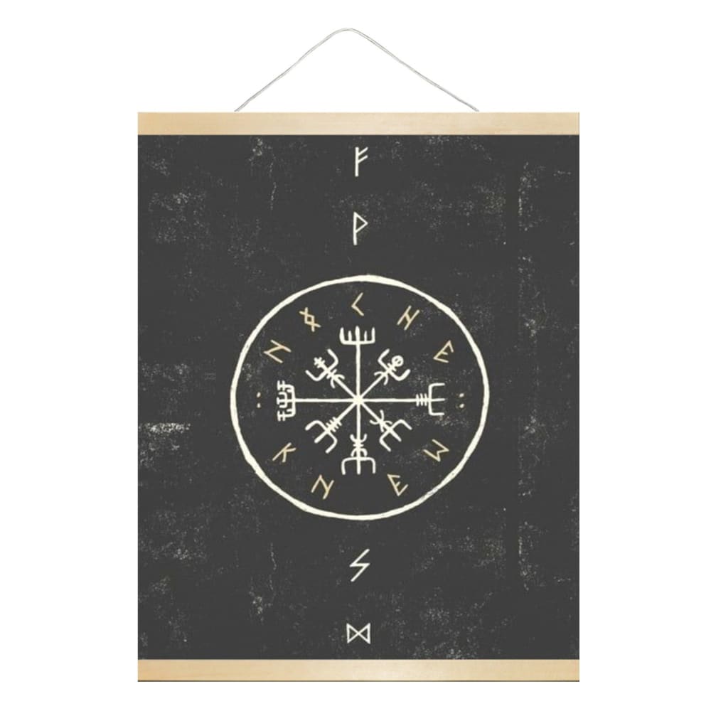 Viking Hanging Poster - Vegvisir Runes
