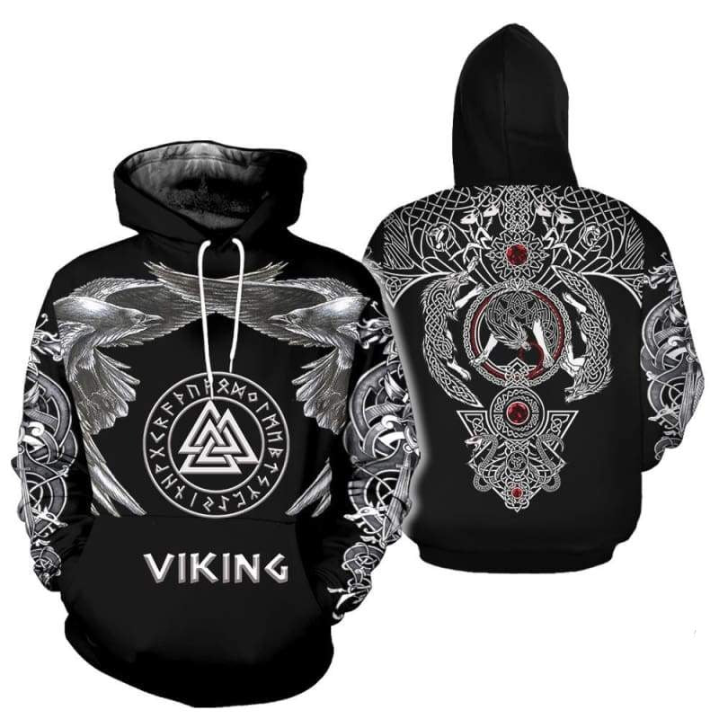 Neverless MIT LOGO WIKINGER NORDISCHE MYTHOLOGIE VALKNUT WOTANSKNOTEN Valhalla Sweatjacke Convoy Grey N5j22s03d C11 - View #2