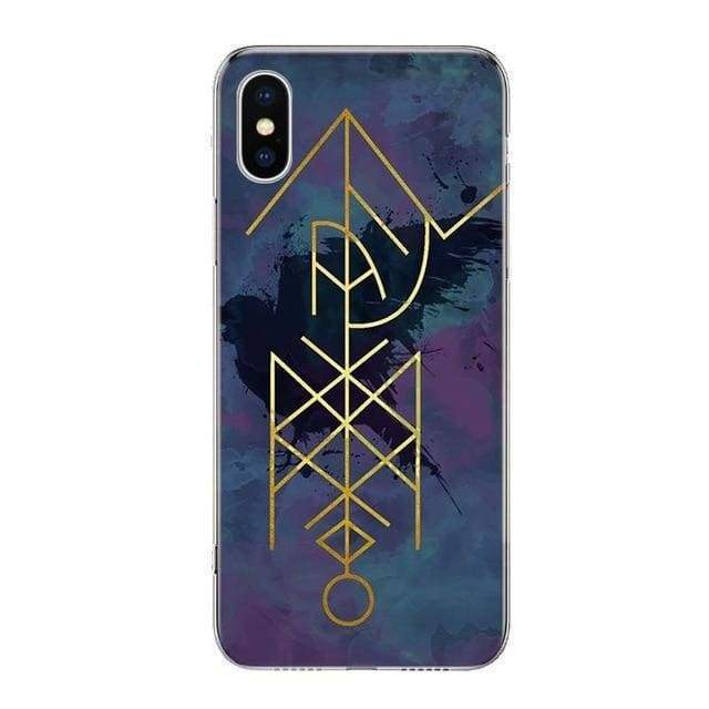 Viking Phone Case - Golden Bindrune (iPhone)