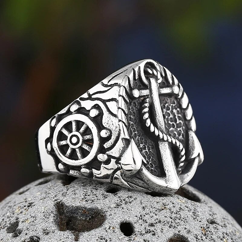 Viking Ring - Nautical Anchor