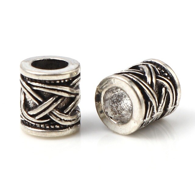 5 Pcs Viking Beard Beads - Knotted Design