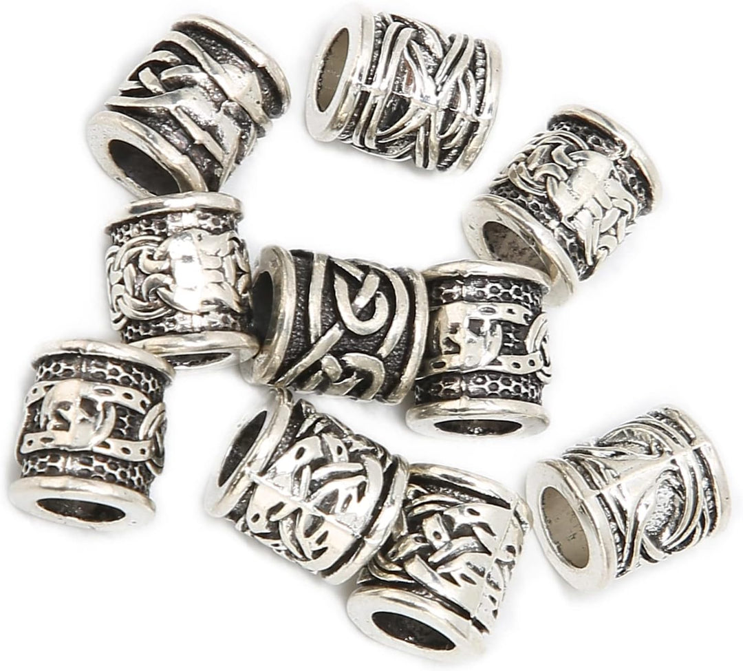 Viking Beard Beads - 10pcs Mixed Basic Beads