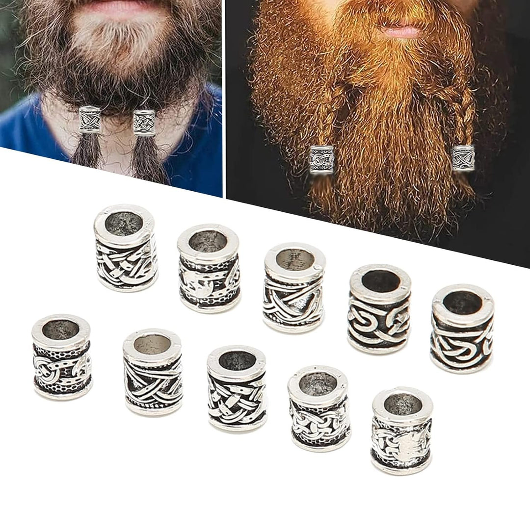 Viking Beard Beads - 10pcs Mixed Basic Beads