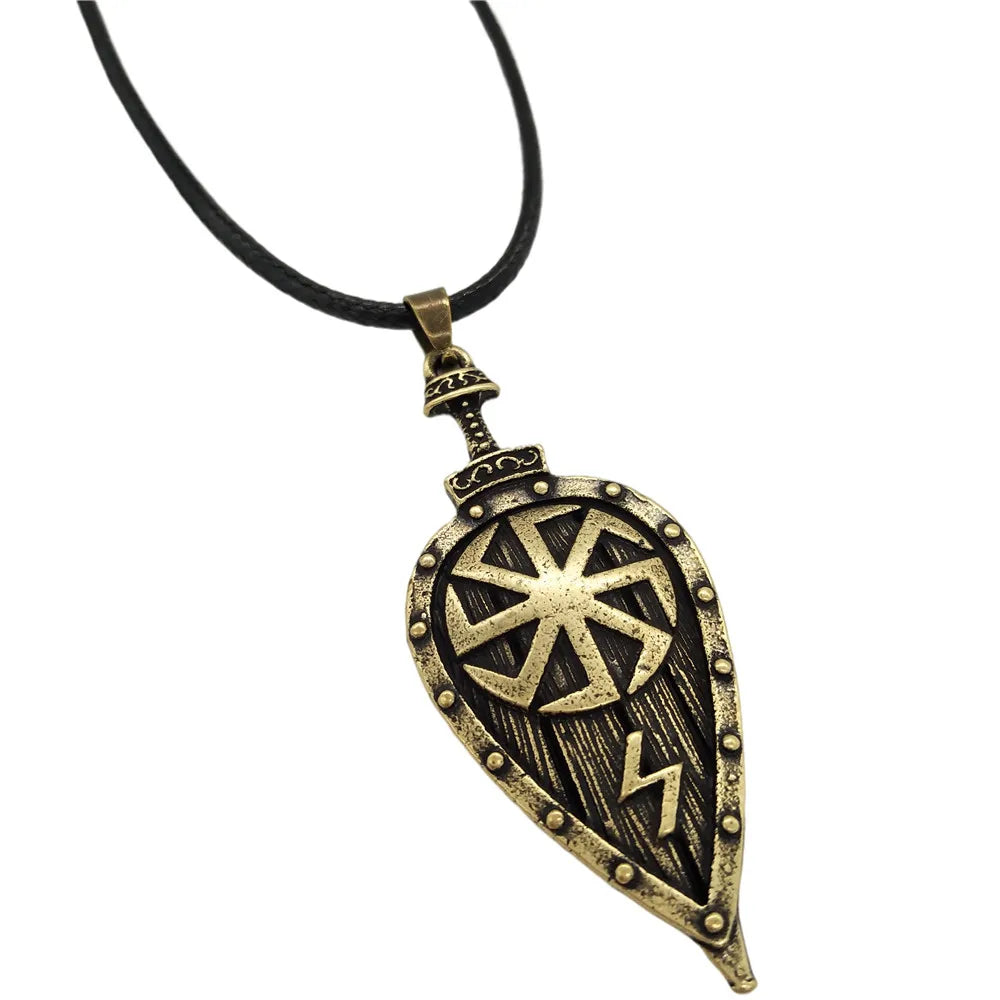 Viking Shield & Axe Pendant | Odin’s Axe Necklace