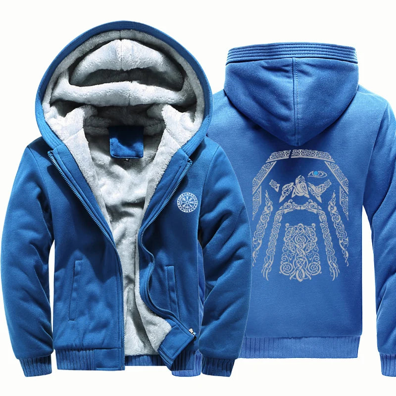 Full-Zip Viking Hoodie - Odin The AllFather