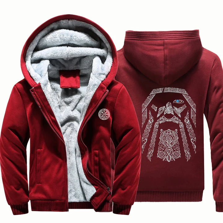 Full-Zip Viking Hoodie - Odin The AllFather