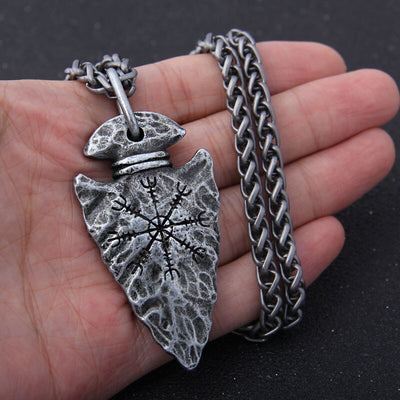 Viking Necklace - Aegishjalmur Arrow
