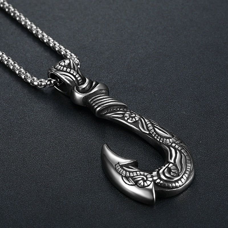 Viking Necklace - Fish Hook Pendant