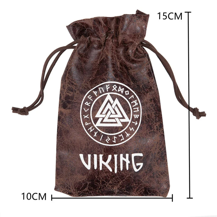 Viking Natural Wooden Box + PU Leather Bag