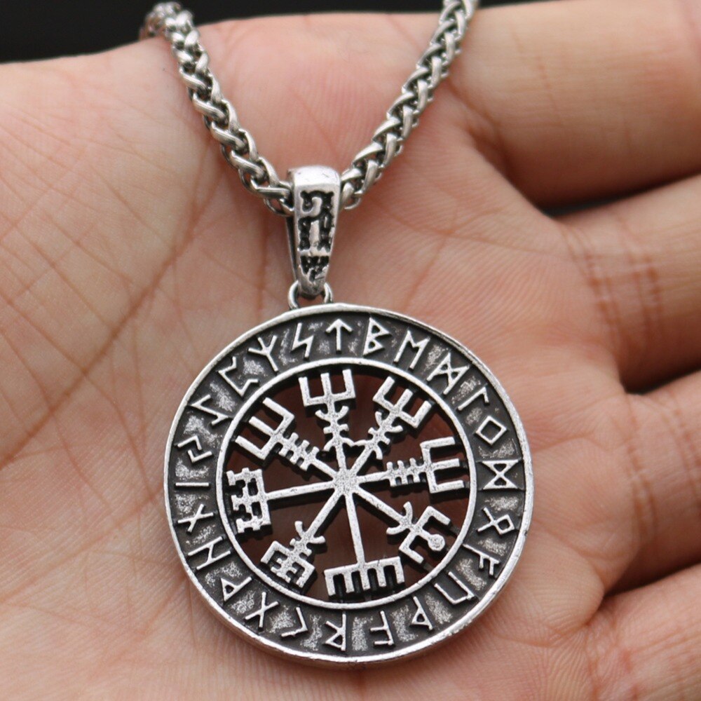 Viking Necklace - Vegvisir Runes