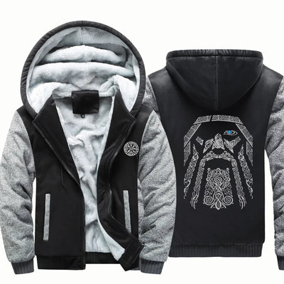 Full-Zip Viking Hoodie - Odin The AllFather