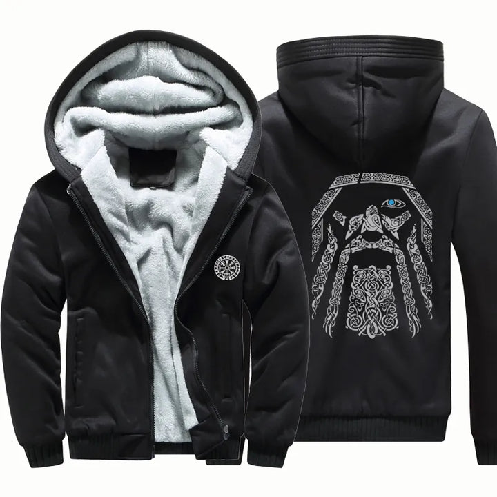 Full-Zip Viking Hoodie - Odin The AllFather