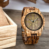 Wooden Viking Watch With Helm Of Awe Design